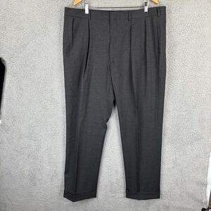 Polo Ralph Lauren Dress Pants Mens 42x32 Charcoal Pleated Suspender Button Vtg